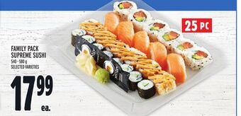 Metro Family pack supreme sushi offer