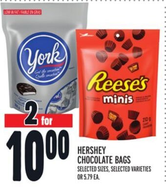 Metro Hershey chocolate bags offer