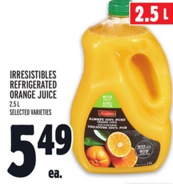 Metro Irresistibles refrigerated orange juice offer
