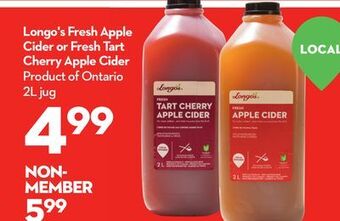 Longo's Longo's fresh apple cider or fresh tart cherry apple cider offer