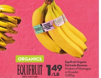 Longo's Equifruit organic fairtrade bananas offer