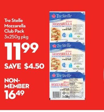 Longo's Tre stelle mozzarella club pack offer