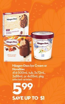 Longo's Häagen-dazs ice cream or novelties offer