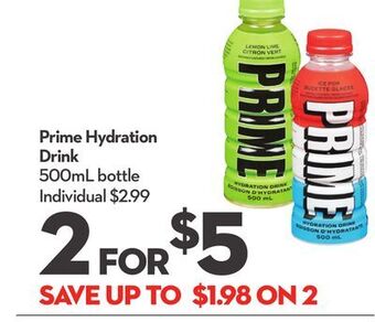 Longo's Prime hydration drink offer