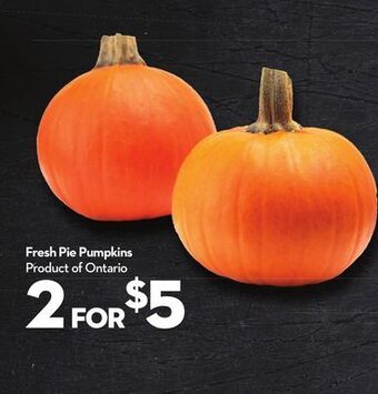 Longo's Fresh pie pumpkins offer
