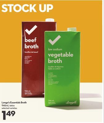 Longo's Longo's essentials broth offer
