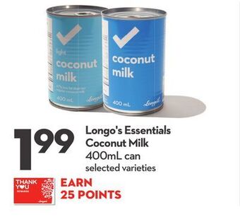 Longo's Longo's essentials coconut milk offer