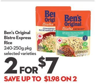 Longo's Ben's original bistro express rice offer