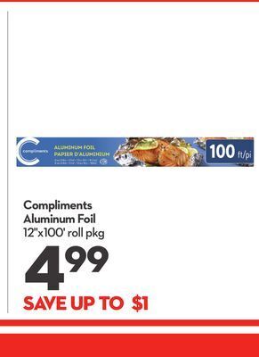 Longo's Compliments aluminum foil offer