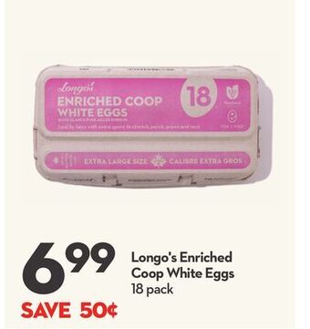 Longo's Longo's enriched coop white eggs offer
