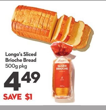 Longo's Longo's sliced brioche bread offer