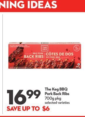 Longo's The keg bbq pork back ribs offer
