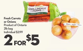 Longo's Fresh carrots or onions offer