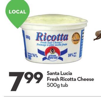 Longo's Santa lucia fresh ricotta cheese offer