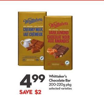 Longo's Whittaker's chocolate bar offer