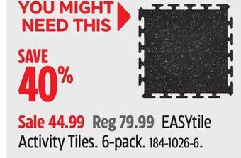 Canadian Tire Easytile activity tiles offer