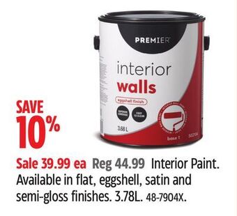 Canadian Tire Premier paint interior paint offer