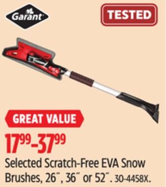 Canadian Tire Garant selected scratch-free eva snow brushes, 26˝, 36 or 52 offer