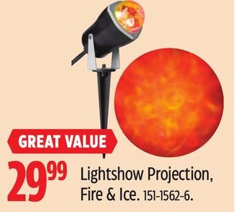 Canadian Tire Gemmy lightshow projection, fire & ice offer