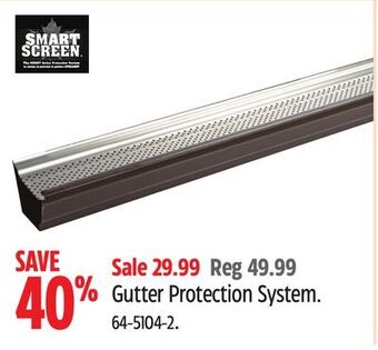 Canadian Tire Smart screen gutter protection system offer