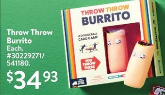 Walmart Throw throw burrito offer