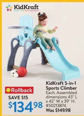 Walmart Kidkraft 5-in-1 sports climber offer