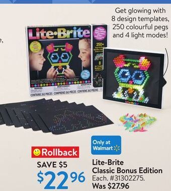 Walmart Lite-brite classic bonus edition offer