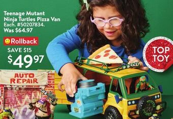 Walmart Teenage mutant ninja turtles pizza van offer