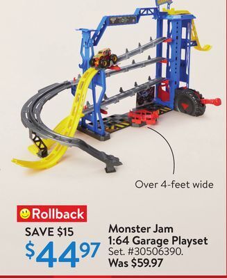 Walmart Monster jam 1:64 garage playset offer