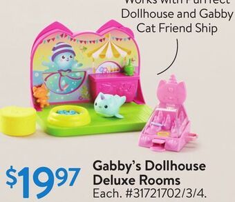 Walmart Gabby's dollhouse deluxe rooms offer