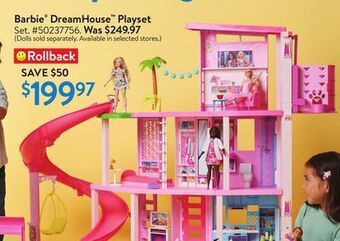 Walmart Barbie dreamhouse playset offer