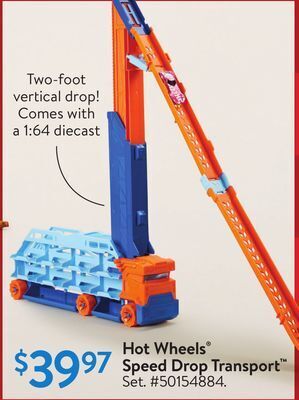 Walmart Hot wheels speed drop transport offer