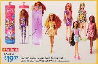 Walmart Barbie color reveal fruit series doll offer