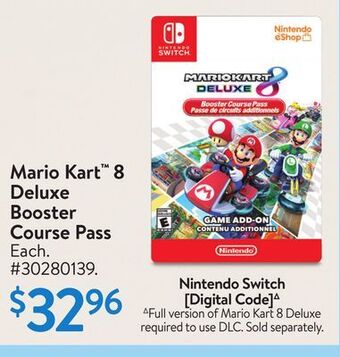 Walmart Mario kart 8 deluxe booster course pass offer