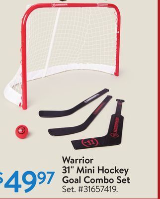 Walmart Warrior 31 mini hockey goal combo set offer