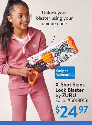Walmart X-shot skins lock blaster by zuru offer