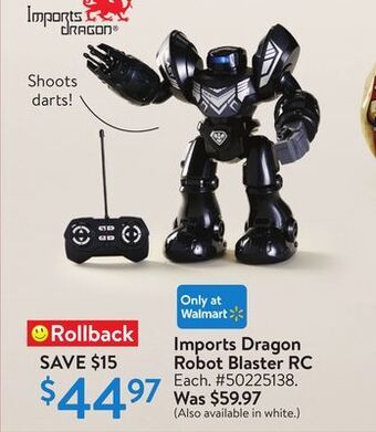 Walmart Imports dragon robot blaster rc offer