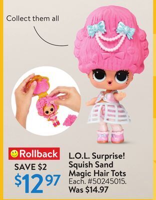 Walmart L.o.l. surprise! squish sand magic hair tots offer