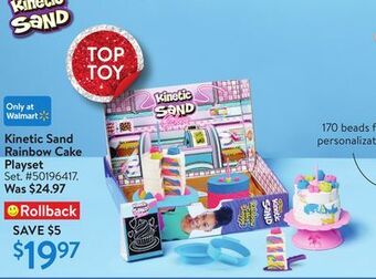 Walmart Kinetic sand rainbow cake playset offer
