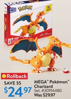 Walmart Mega pokémon charizard offer