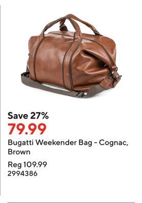 Staples Bugatti weekender bag - cognac, brown offer