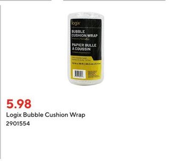 Staples Logix bubble cushion wrap offer