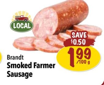 Farm Boy Brandt smoked farmer sausage offer