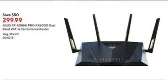 Staples Asus rt-ax88u pro ax6000 dual band wifi 6 performance router offer