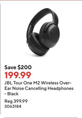 Staples Jbl tour one m2 wireless over-ear noise cancelling headphones - black offer