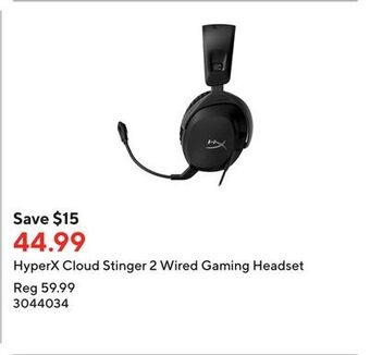 Staples Hyperx cloud stinger 2 wired gaming headset offer