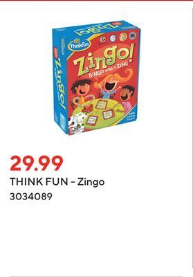 Staples Think fun - zingo offer