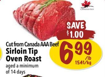 Farm Boy Cut from canada aaa beef sirloin tip oven roast offer