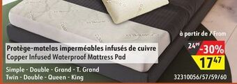 Sushi Shop Copper infused waterproof mattress pad offer