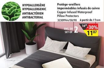 Sushi Shop Copper infused waterproof pillow protectors offer